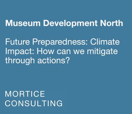 The cover of a slide deck with the title 'Museum Development North' and Future Preparedness training title. The Mortice logo is in the bottom corner.
